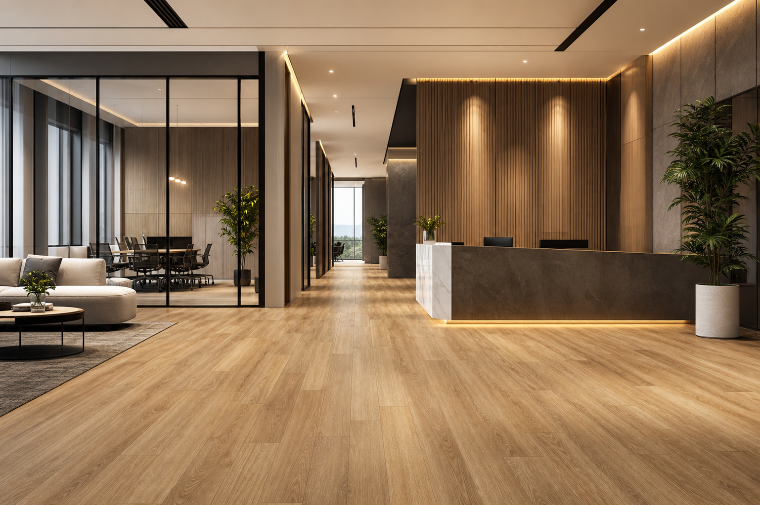 SPC flooring in offices