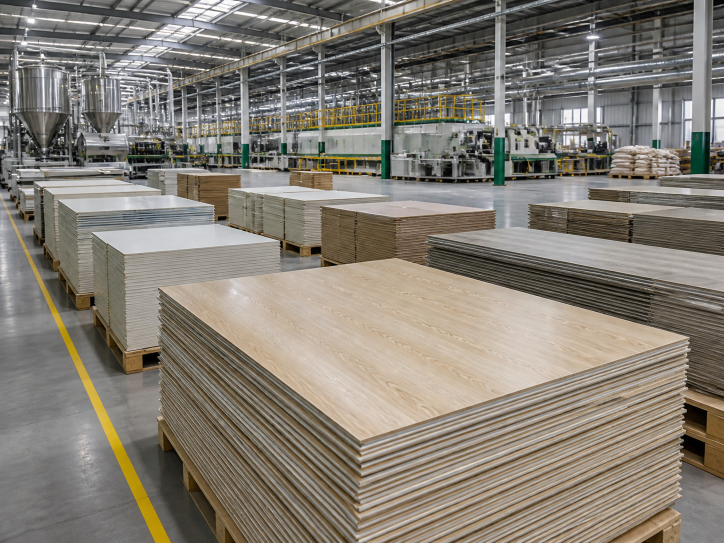 SPC flooring factory production line in China