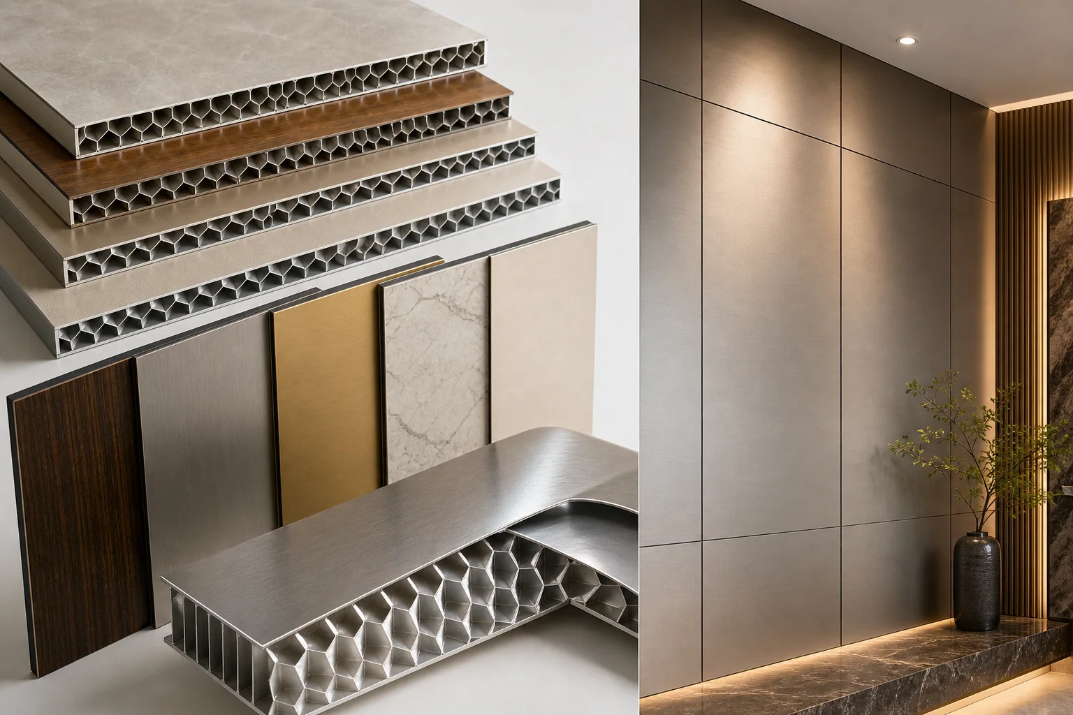 Custom aluminum honeycomb panels commercial projects