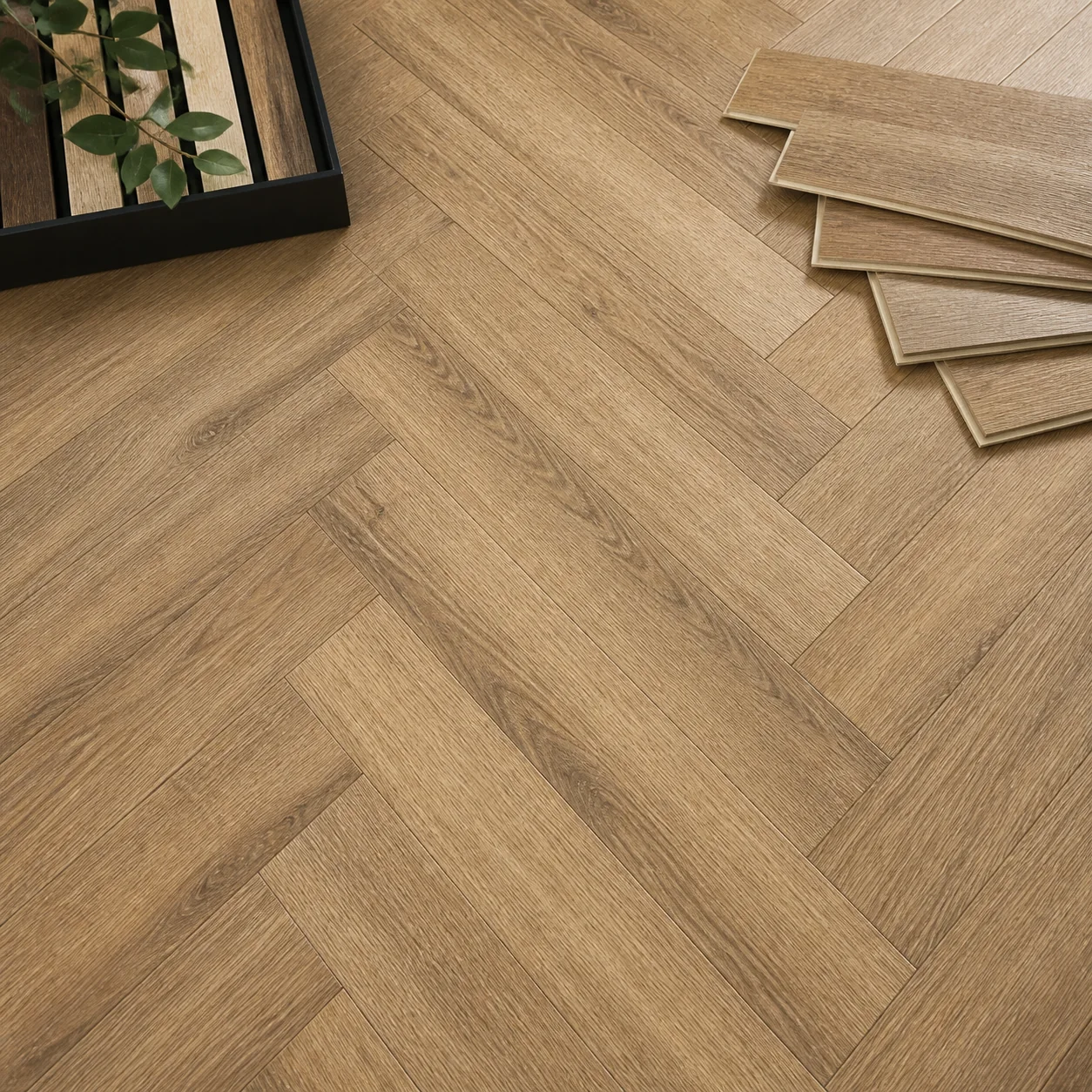 Herringbone SPC flooring pattern custom