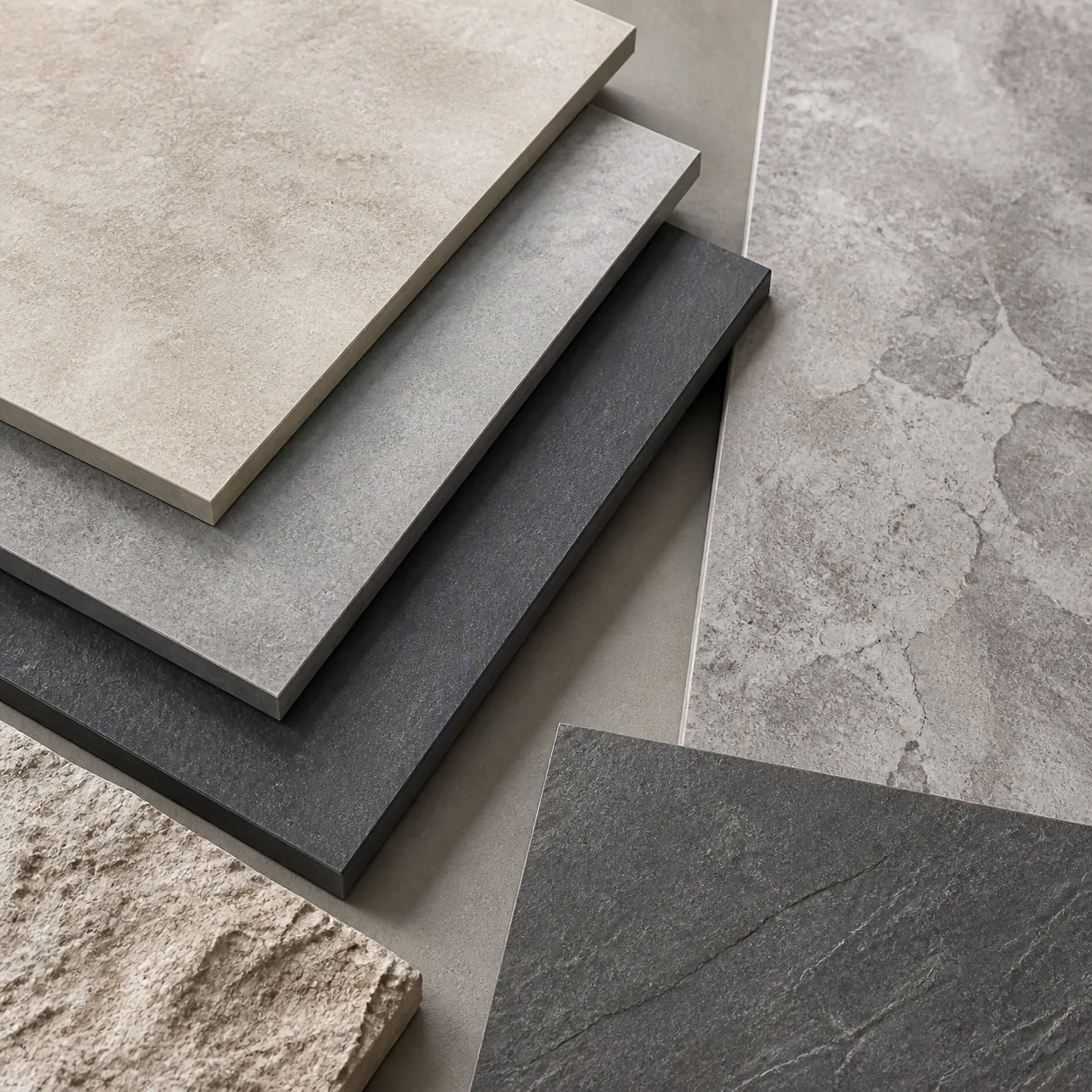 Stone look custom SPC flooring surface